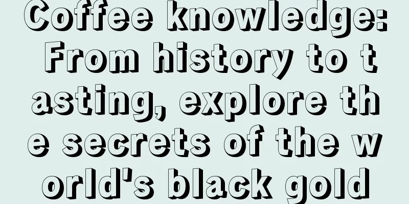 Coffee knowledge: From history to tasting, explore the secrets of the world's black gold