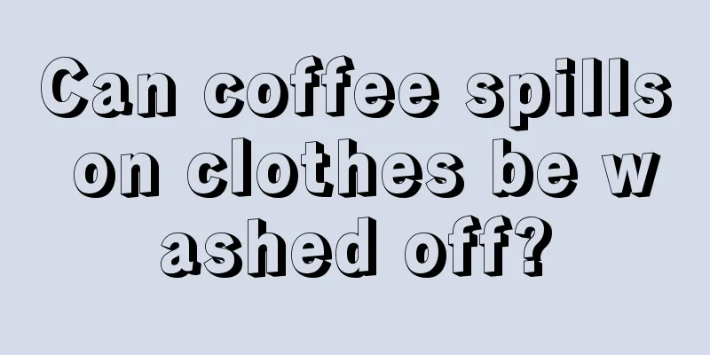 Can coffee spills on clothes be washed off?