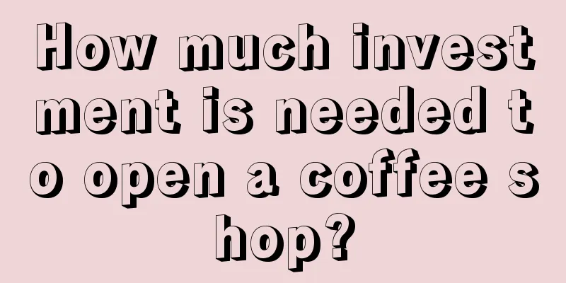 How much investment is needed to open a coffee shop?