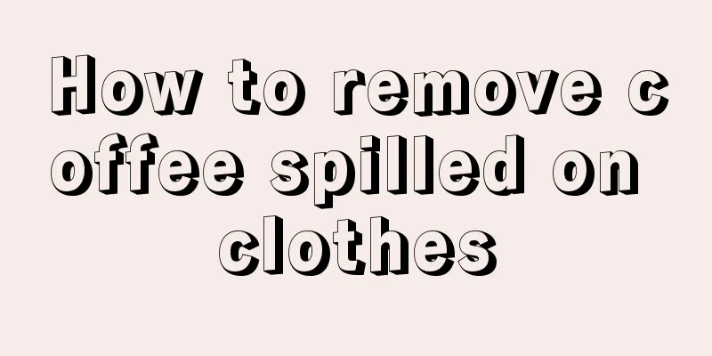 How to remove coffee spilled on clothes