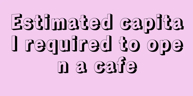 Estimated capital required to open a cafe