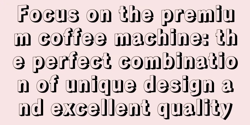 Focus on the premium coffee machine: the perfect combination of unique design and excellent quality