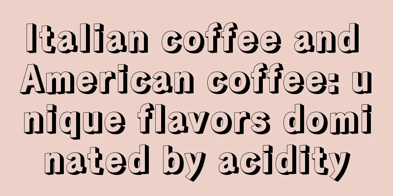 Italian coffee and American coffee: unique flavors dominated by acidity