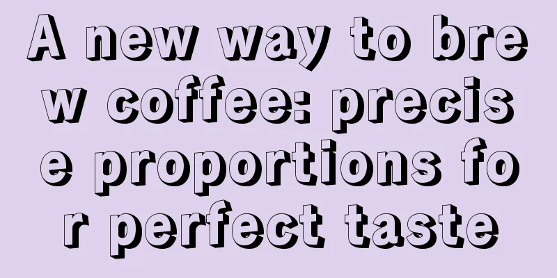 A new way to brew coffee: precise proportions for perfect taste