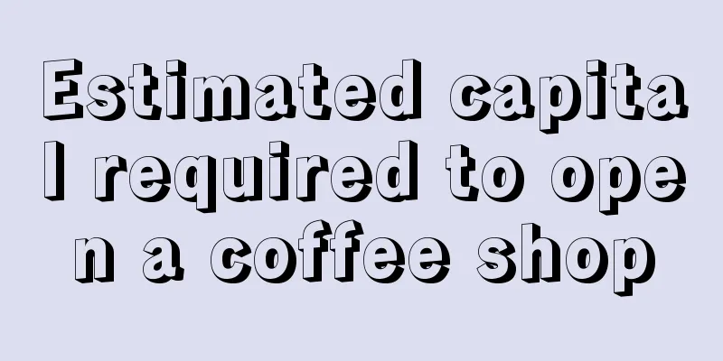 Estimated capital required to open a coffee shop