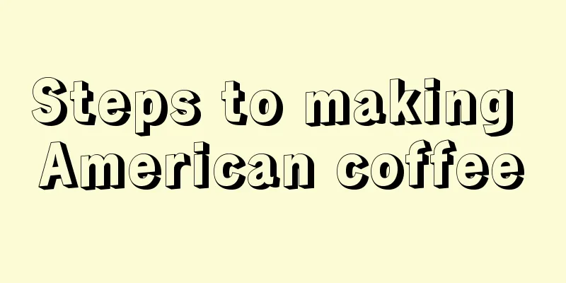 Steps to making American coffee