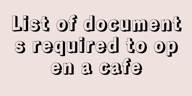 List of documents required to open a cafe